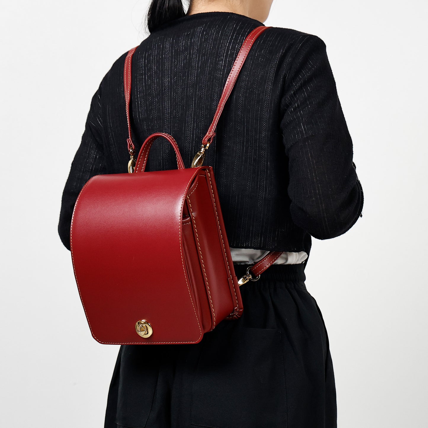 Made-to-Order Mimi Rand Mini Backpack Japanese-style, Handcrafted Cow Leather