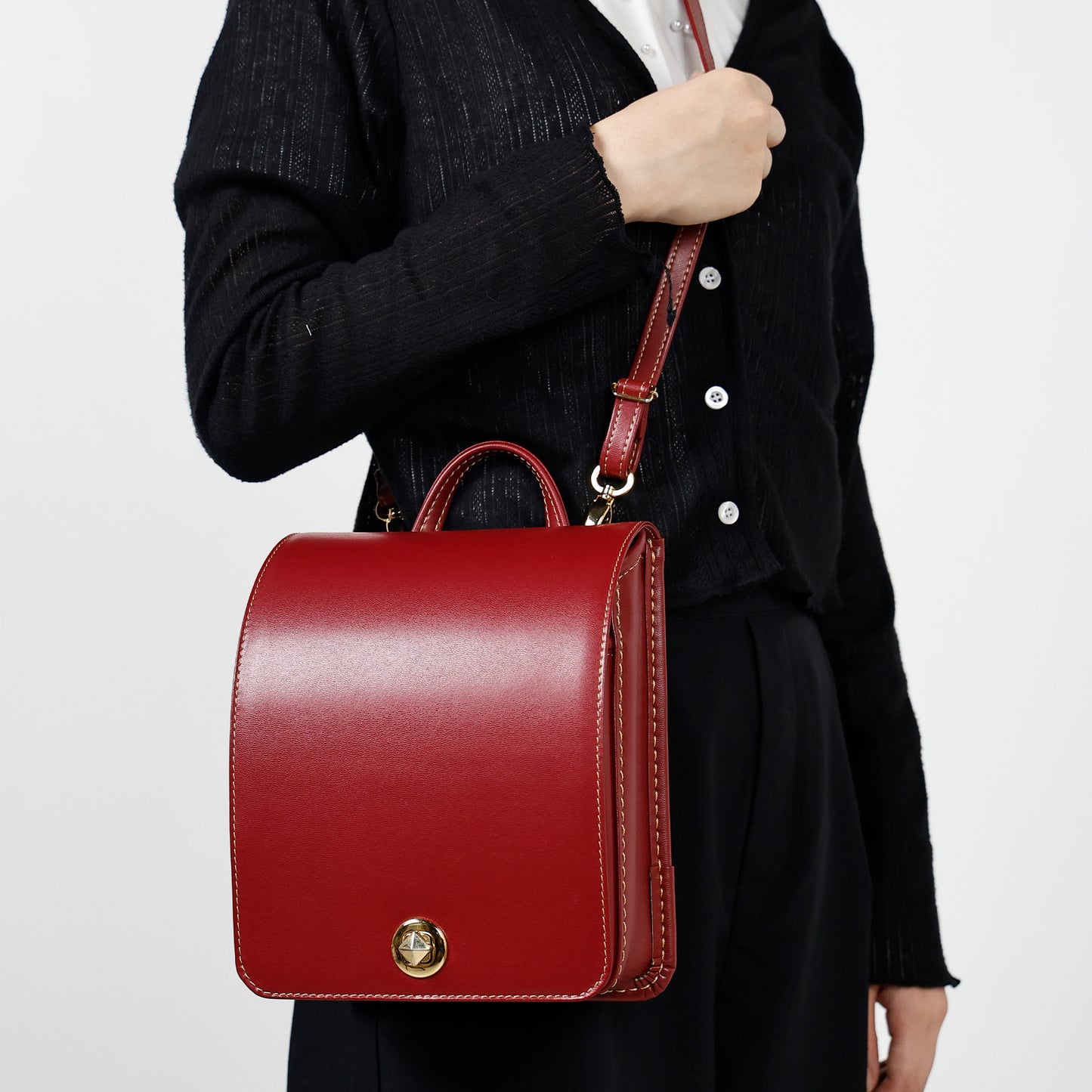 Made-to-Order Mimi Rand Mini Backpack Japanese-style, Handcrafted Cow Leather