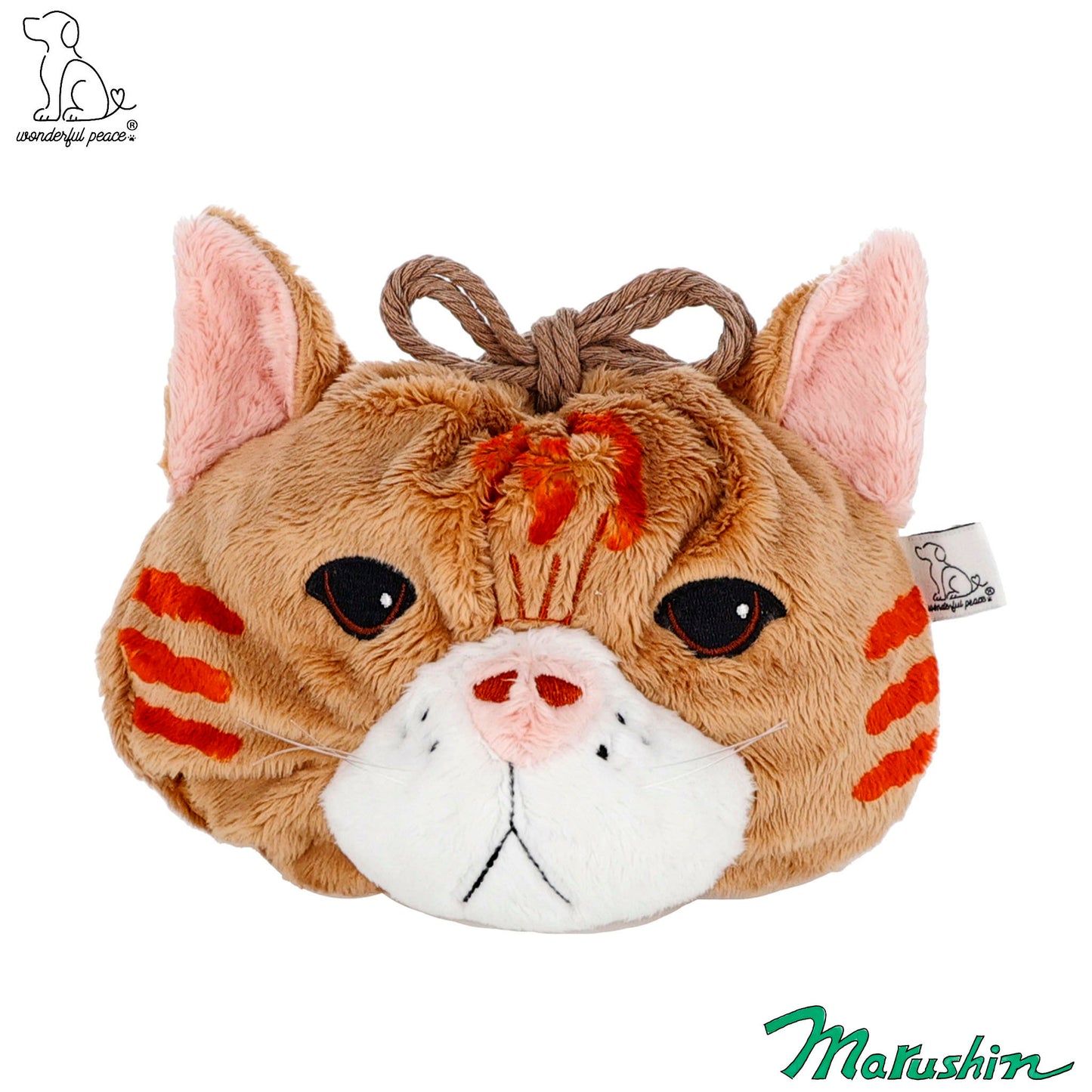 Sac écologique à suspendre avec motif chat noir et blanc et motif Wonderful Peace