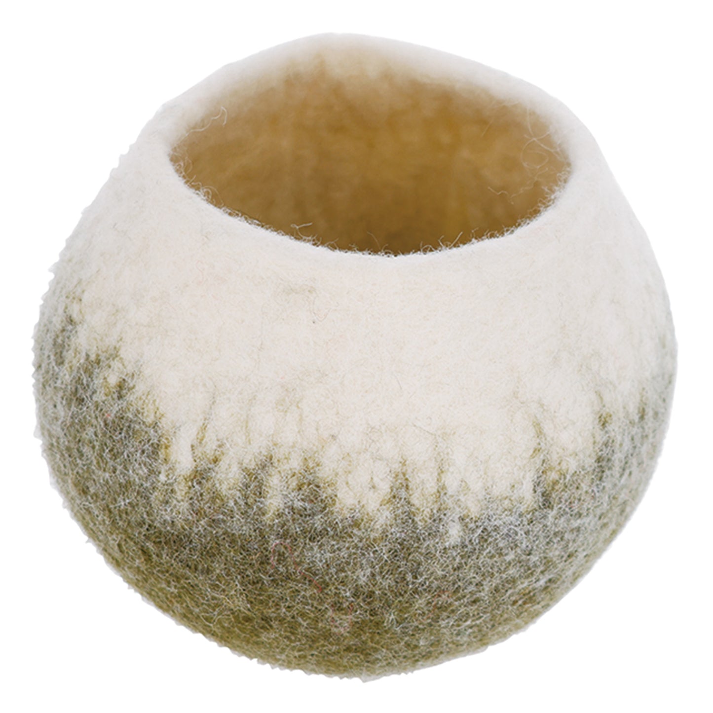 Nepal felt miscellaneous goods round small basket gradation gray