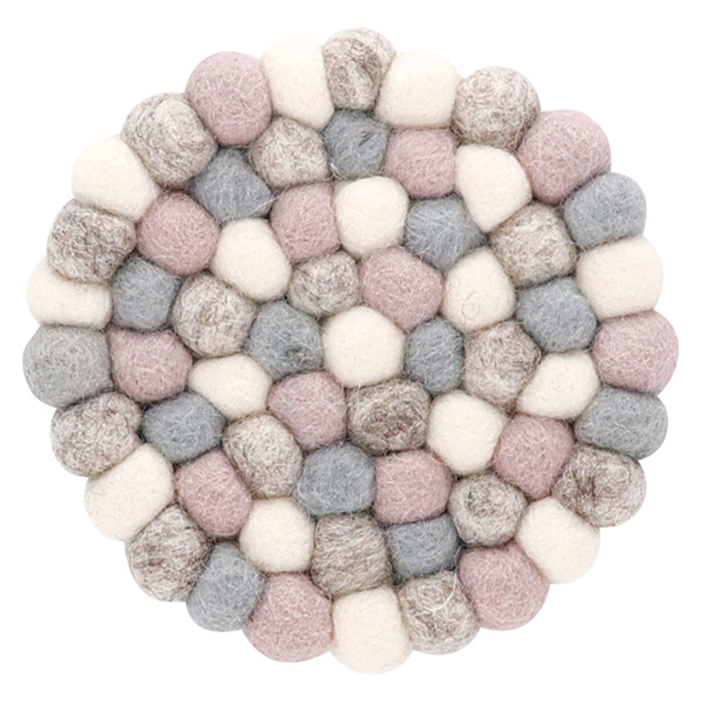 Nepal felt miscellaneous goods Pocopoco coaster white