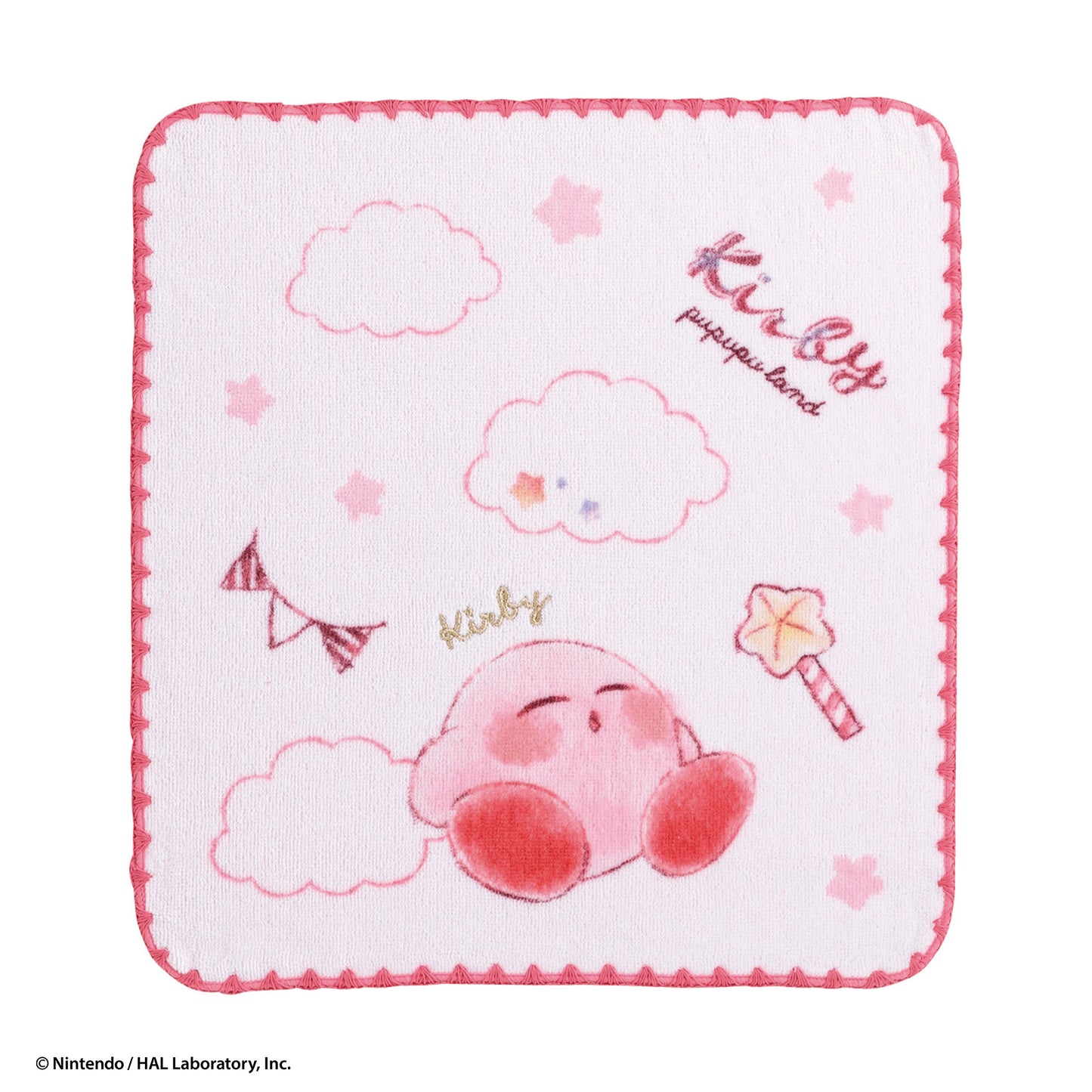 Kirby Cotton Candy Clouds and Kirby wash towel