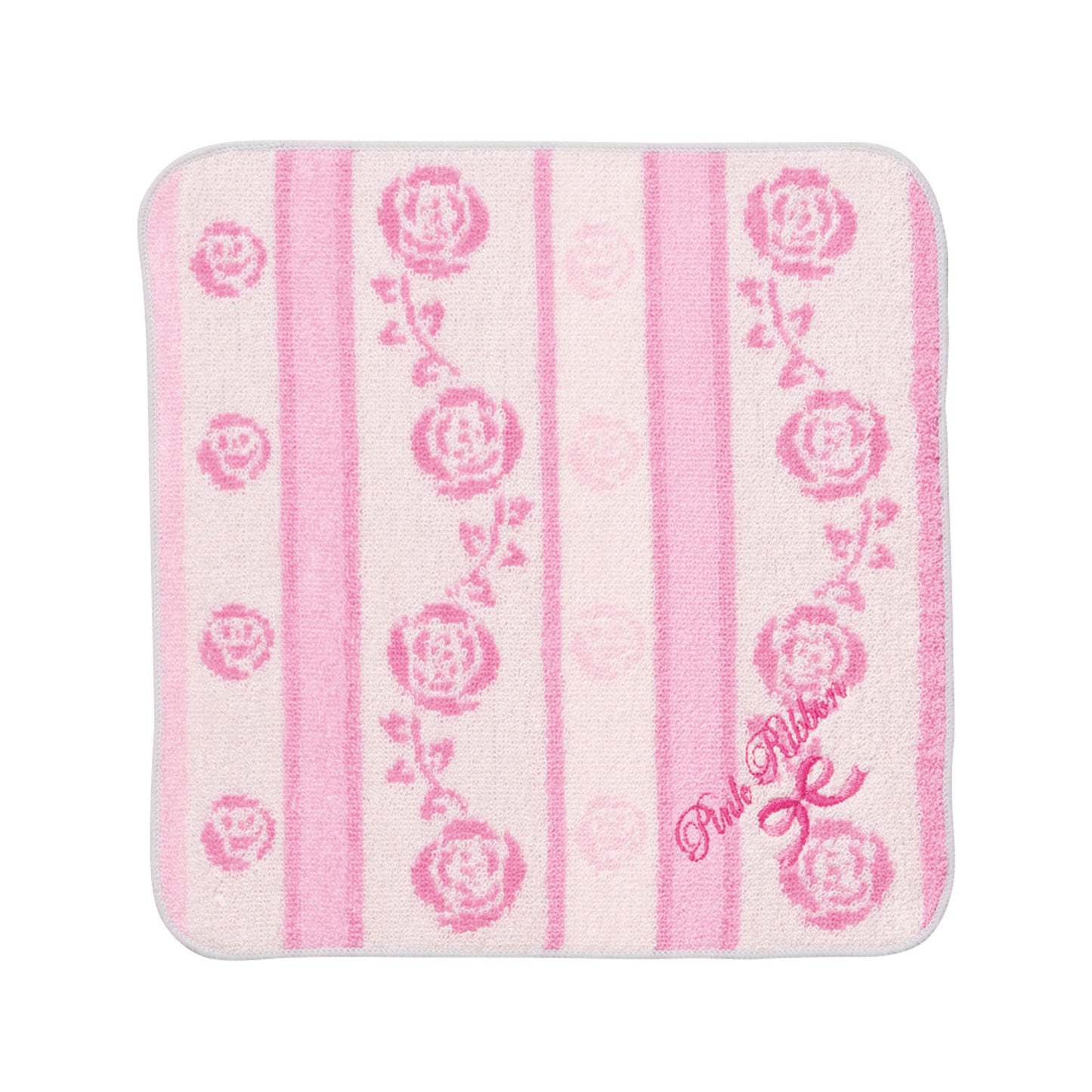 Pink Ribbon Rose Line mini towel