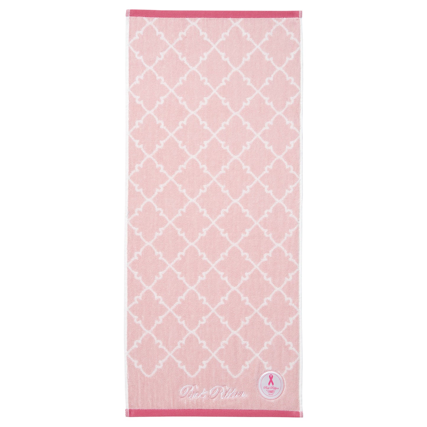 Pink Ribbon Pale Pink Ribbon face towel