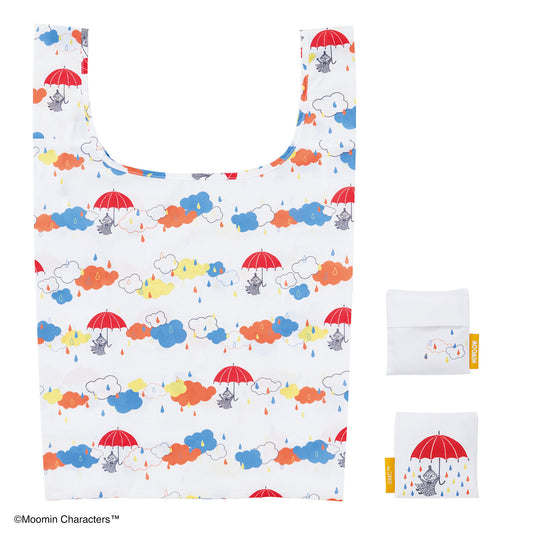 Mumin-Wolken und Regenschirm Öko-Tasche