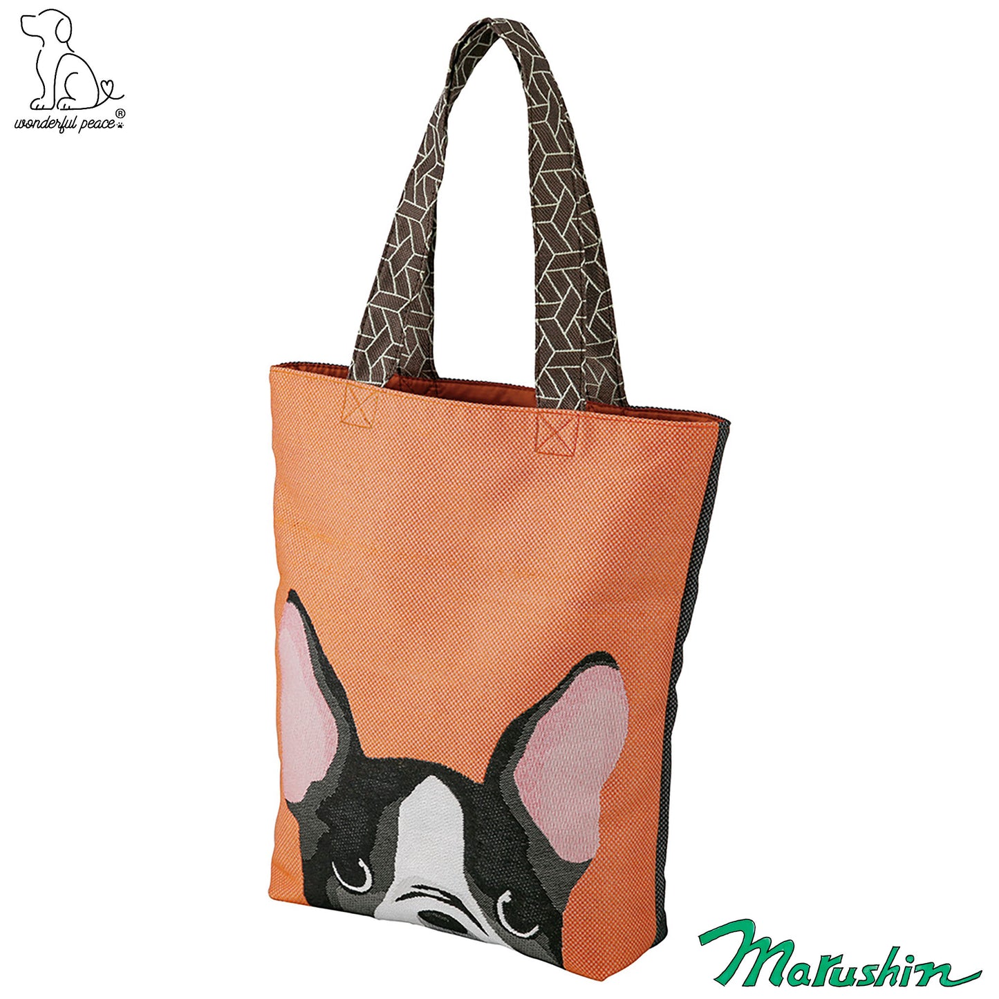 Magnifique sac fourre-tout Peace Love Eyes Bouledogue Français