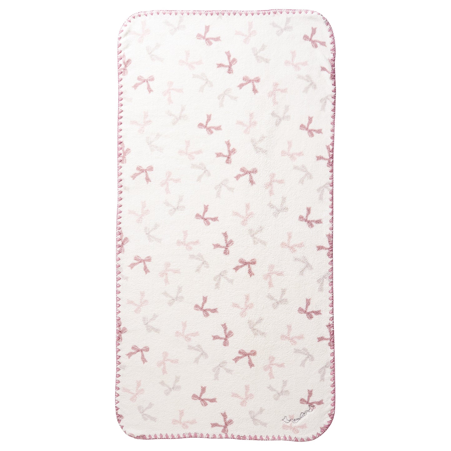 Pink Ribbon Fleur mini bath towel