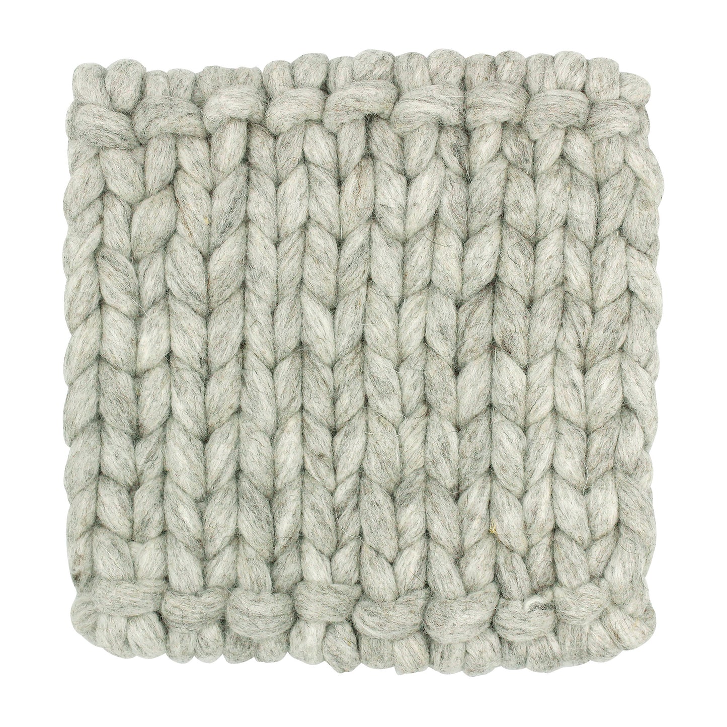 Nepal felt miscellaneous goods knit square Trivet gray