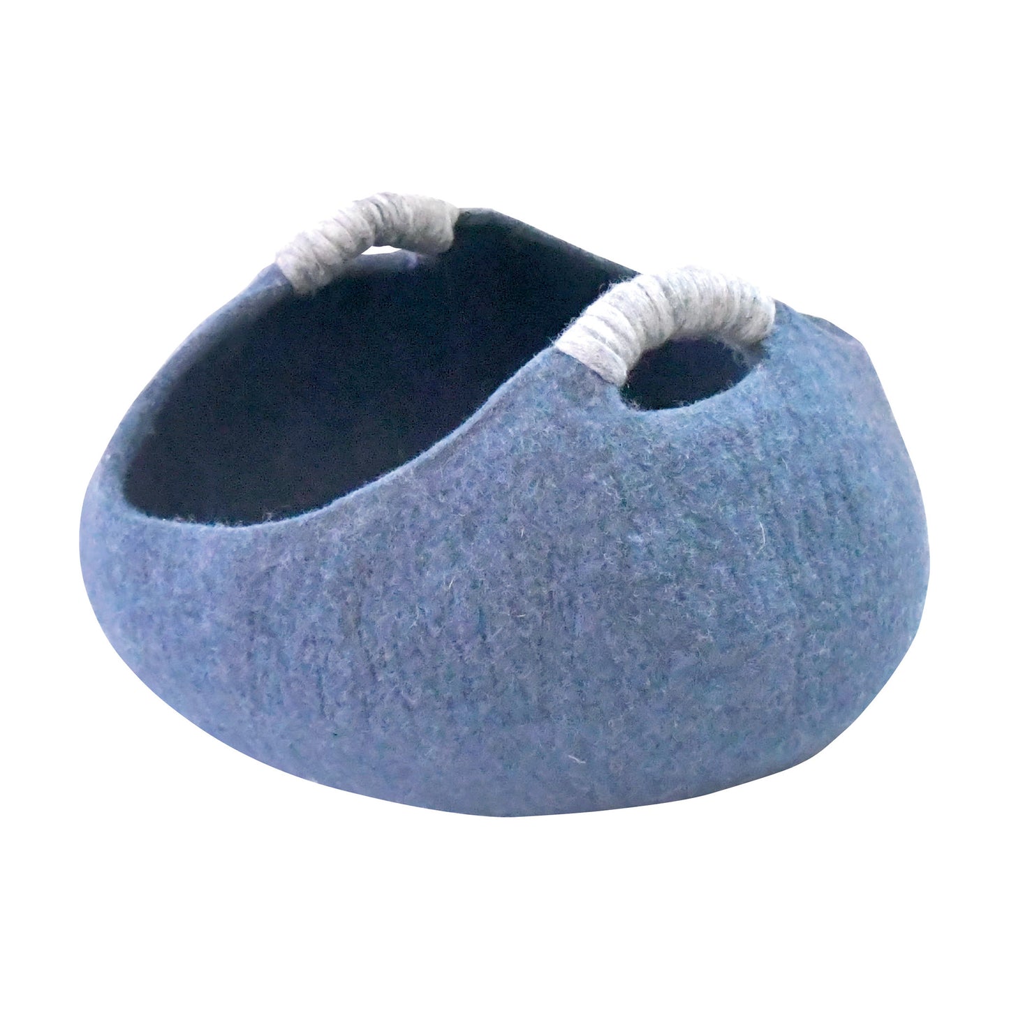 Nepal felt miscellaneous goods natural basket M navy