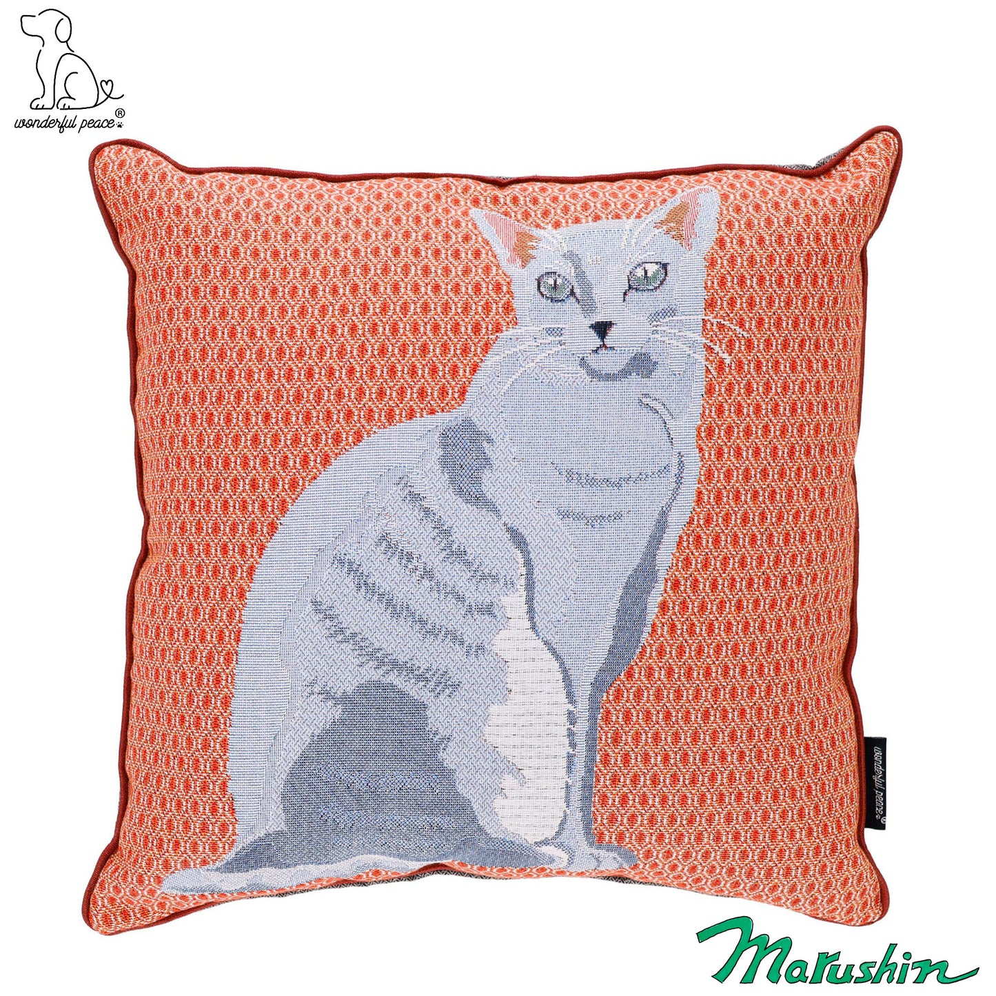 Coussin bleu russe Wonderful Peace Life
