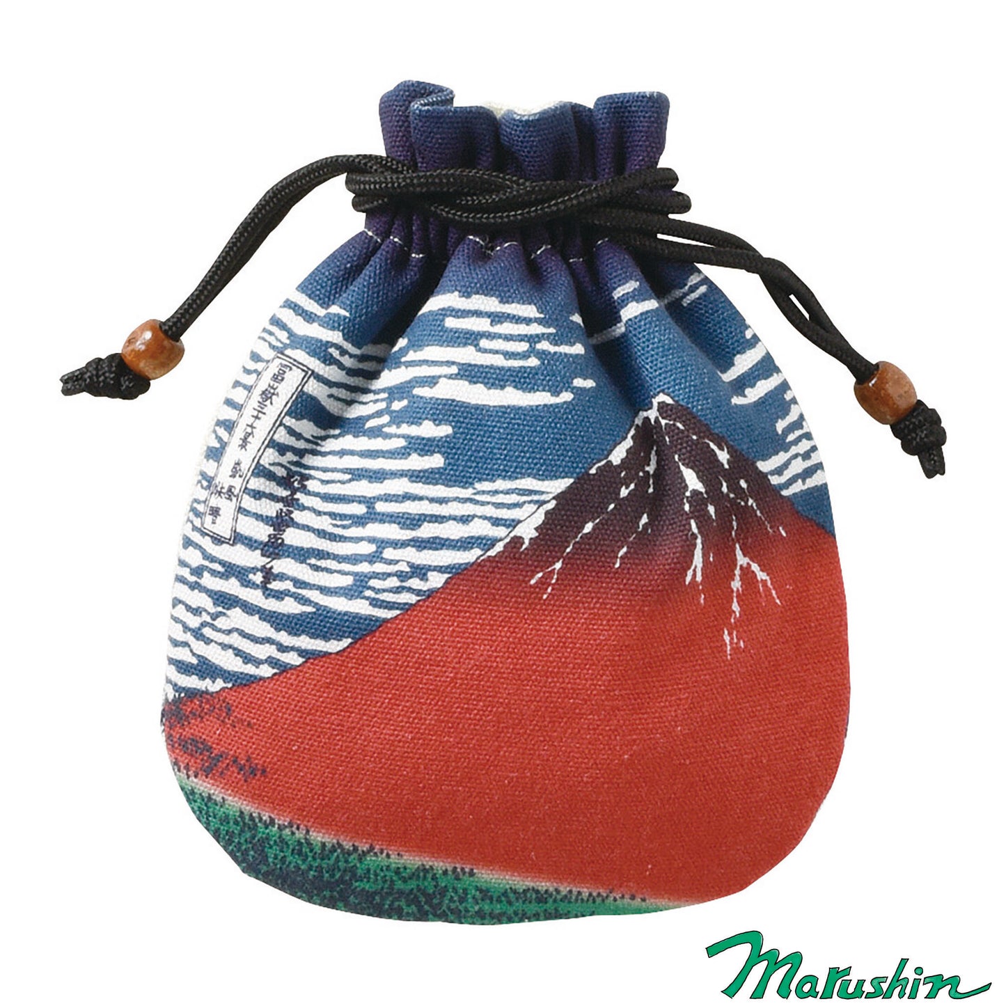 [Drawstring Pouch] Katsushika Hokusai Red Fuji Drawstring Pouch