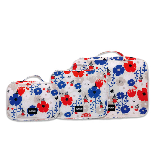 【3-Piece Travel Pouch Set】24' Moomin Kukkia