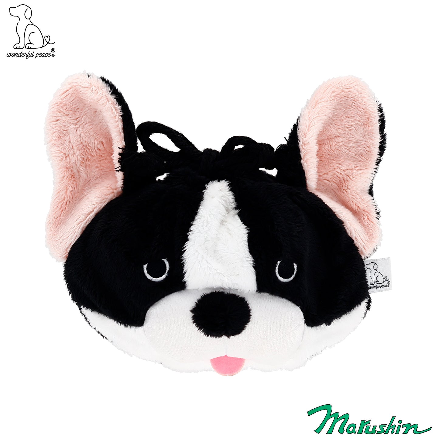 Sac écologique à suspendre avec motif chat noir et blanc et motif Wonderful Peace