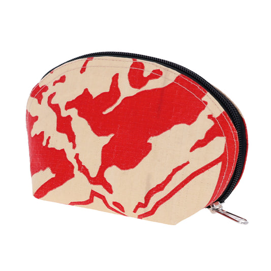 Pochette réutilisable Go Green Red Mountain pour produits divers recyclés du Cambodge