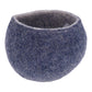 Nepal felt miscellaneous goods round small basket gray