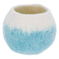 Nepal felt miscellaneous goods round small basket gradation blue