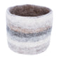 Nepal felt miscellaneous goods cylinder small basket gray border