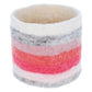 Nepal felt miscellaneous goods cylinder small basket pink border
