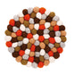 Nepal felt miscellaneous goods Pokopoko round Trivet brown