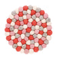 Nepal felt miscellaneous goods Pokopoko round Trivet light pink