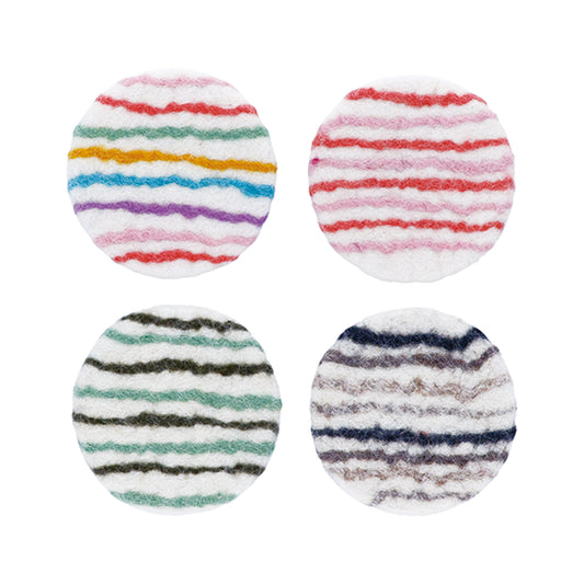 Nepal felt miscellaneous goods stripe coaster