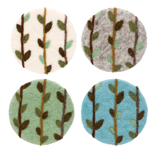 Nepal felt miscellaneous goods leaf coaster