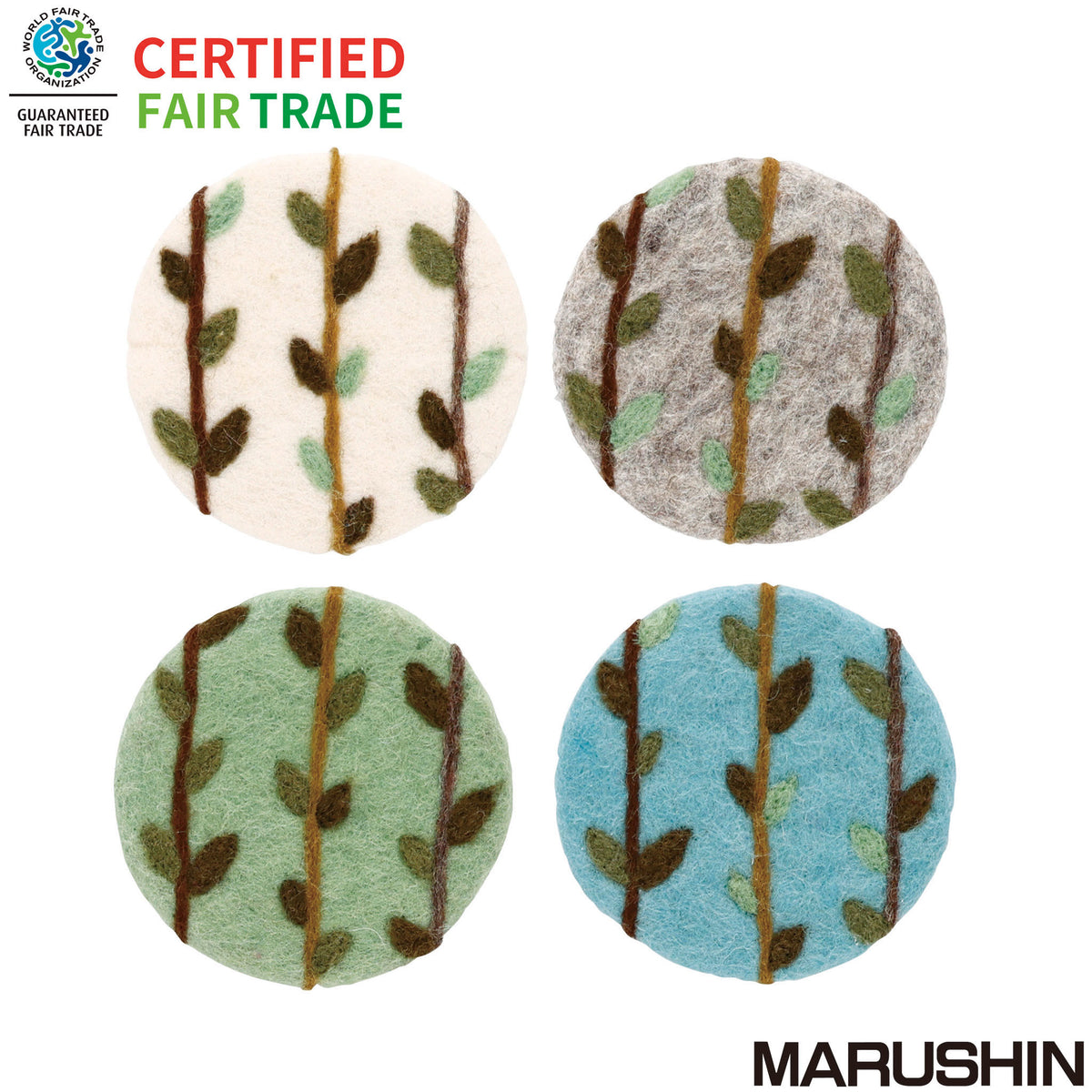 Nepal felt miscellaneous goods leaf coaster
