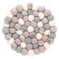 Nepal felt miscellaneous goods Pocopoco coaster white