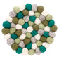 Nepal felt miscellaneous goods Pocopoco coaster green