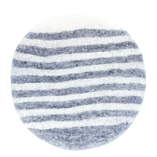 Coussin de chaise à rayures en feutre du Népal, divers articles, noir