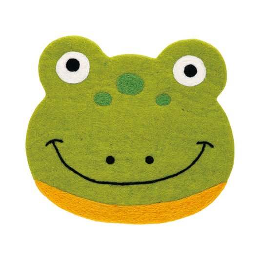 Coussin de chaise grenouille en feutre du Népal