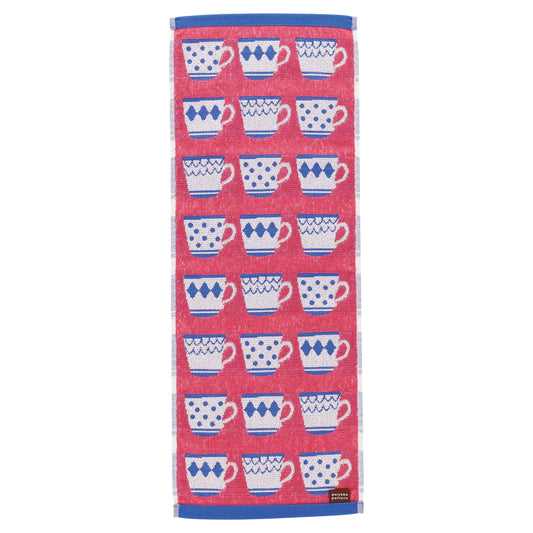 Porukka Pattern Tea Cup skinny towel