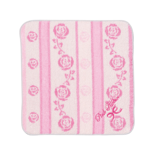 Pink Ribbon Rose Line mini towel