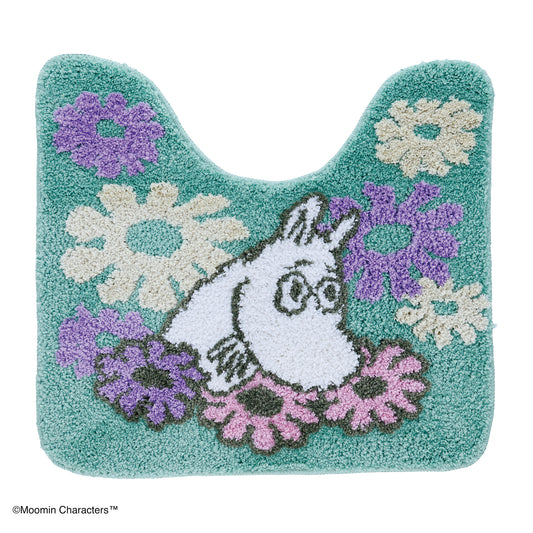 Moomin Green flowers Toilet mat
