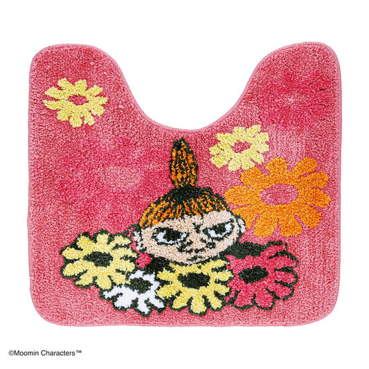 Moomin Orange flowers Toilet mat