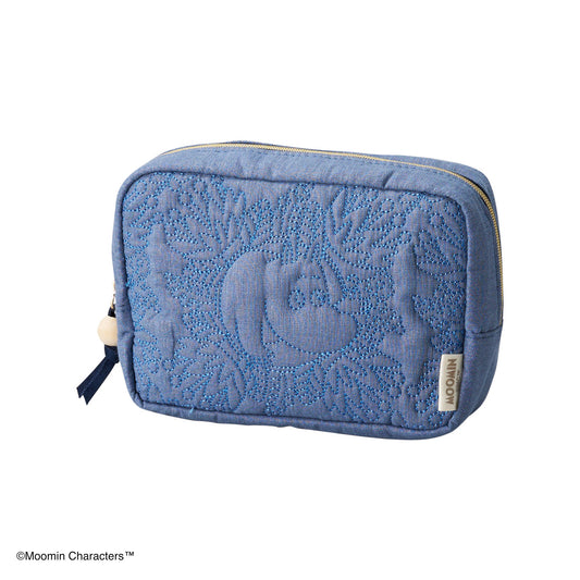 Moomin Quilting blue pouch