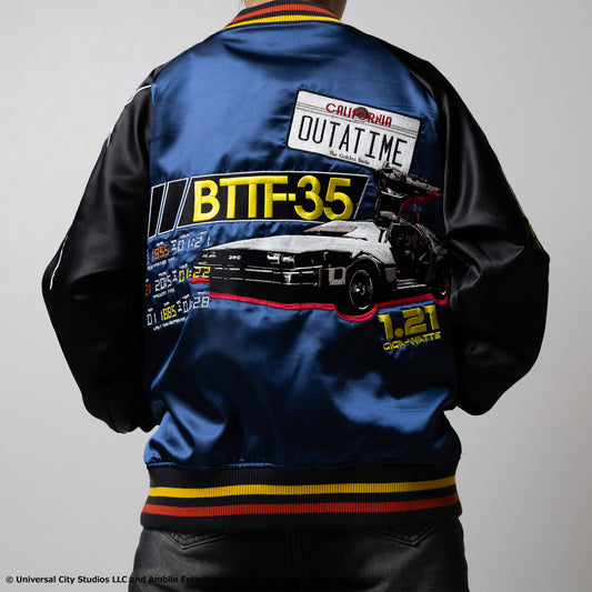 Universal Back to the Future Time Blues Sukajan 3L Large size
