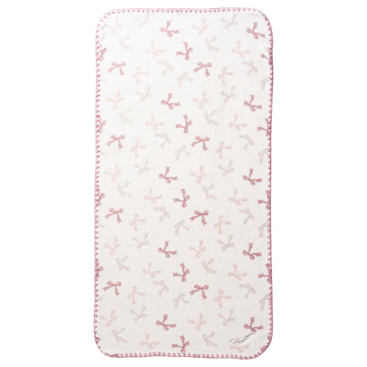 Pink Ribbon Fleur mini bath towel
