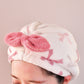 Pink Ribbon Fleur hair dry towel