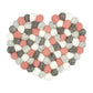 Nepal felt miscellaneous goods Pokopoko Heart Trivet gray