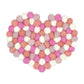 Nepal felt miscellaneous goods Pokopoko Heart Trivet pink