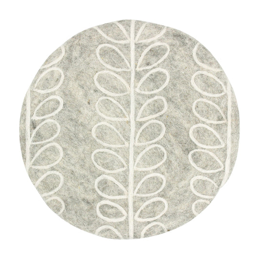 Nepal felt miscellaneous goods kitchen plant Trivet gray