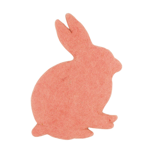 Nepal felt miscellaneous goods kitchen rabbit Trivet pink