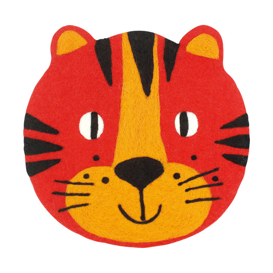 Coussin de chaise tigre en feutre du Népal