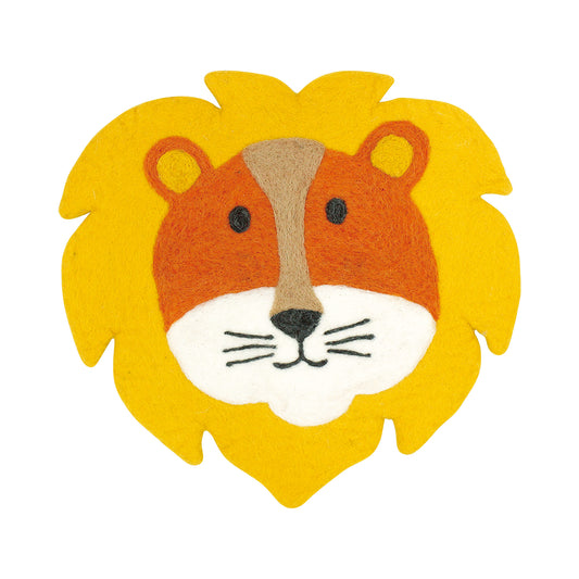 Coussin de chaise Lion en feutre du Népal