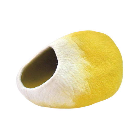 Nepal felt miscellaneous goods oval wool dome cat dome Yellow