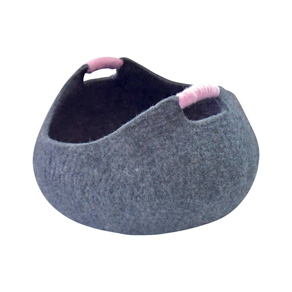 Nepal felt miscellaneous goods natural basket L gray