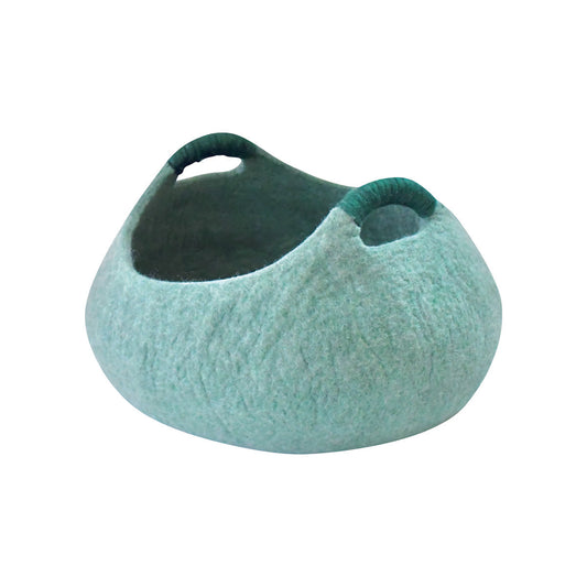 Nepal felt miscellaneous goods natural basket L green