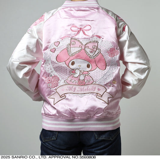 Sanrio My Melody Lace Pink Rose Sukajan L