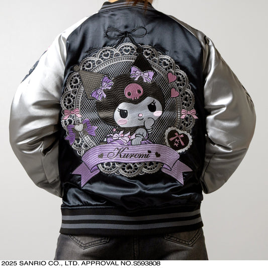 Sanrio Kuromi Lace Black Sukajan L